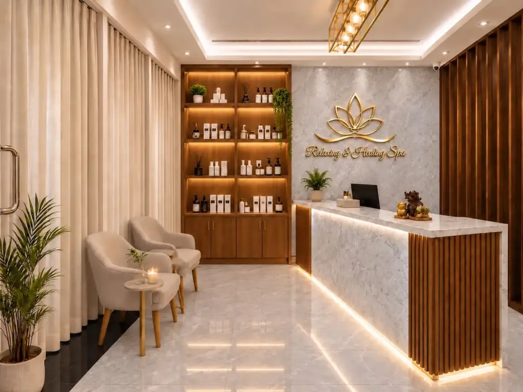 Reception at Relaxing & Healing Spa, JLT Dubai